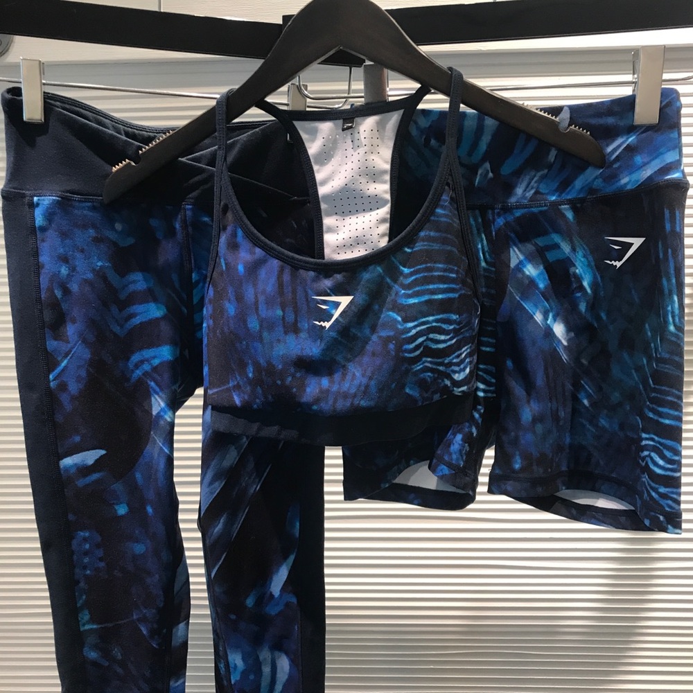 Gymshark new set-  leggings, shorts and top XS